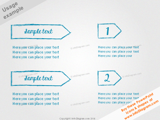 Kritzelte Titel Banner Bleistift Pfeil Zeichnung ppt Clipart