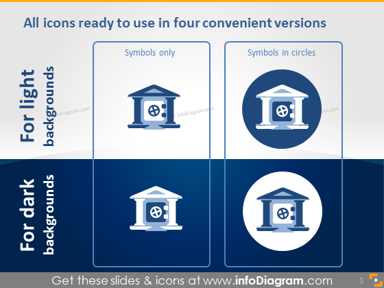 editable powerpoint icons finance industry bank institution