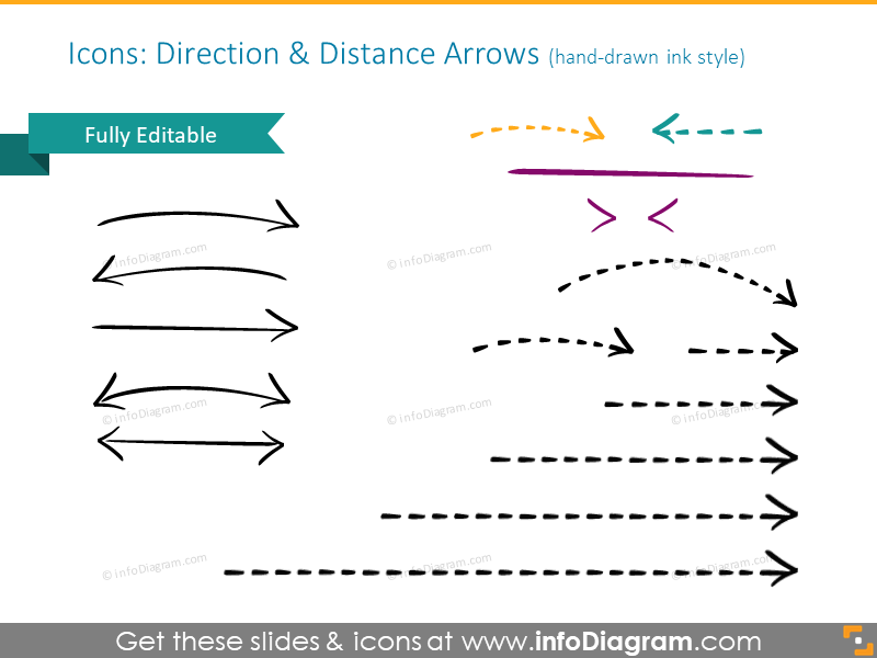 Flèches de direction et de distance