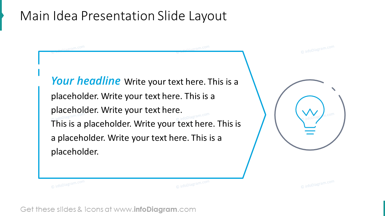 Main idea presentation slide layout