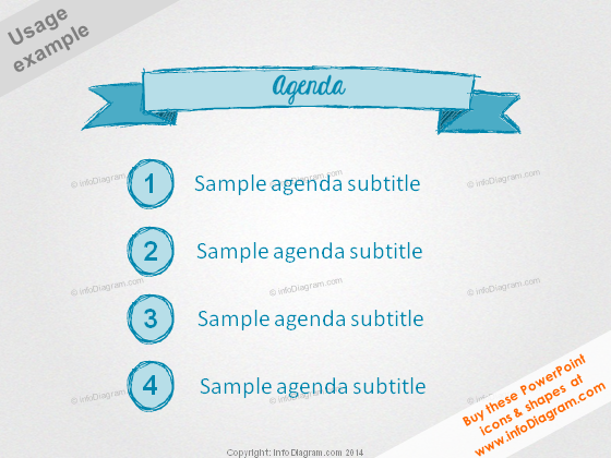 Agenda Retro style Title Handdrawn Pencil ppt clipart