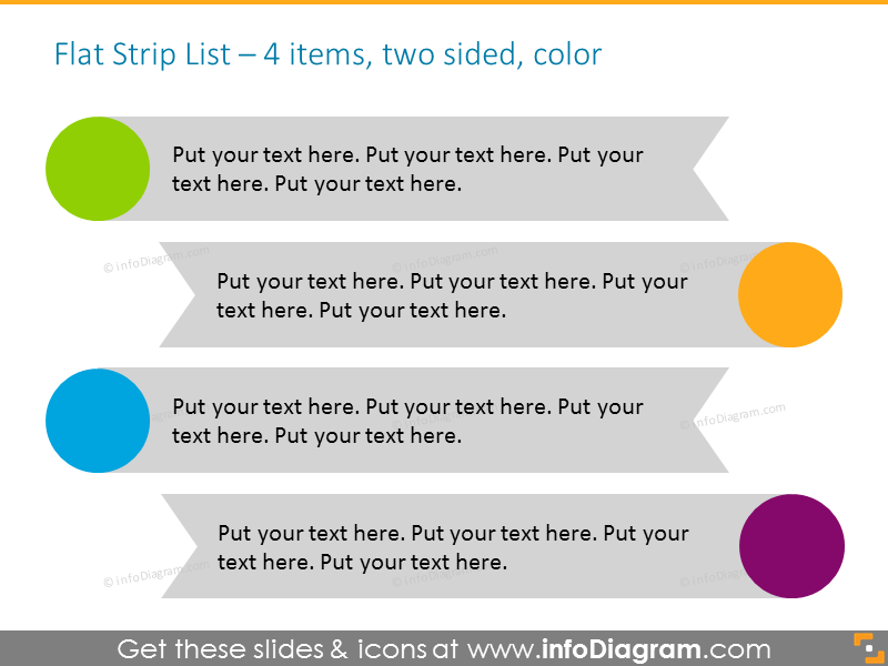  Infographic Template for agenda for  4 items, two-sided