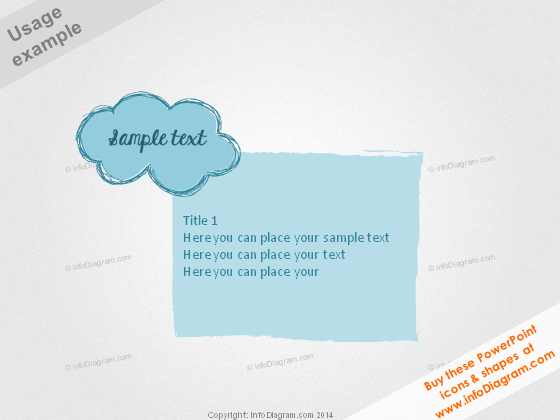 Doodle Wolke Platzhalter Kritzelei Bleistift PPT Clipart