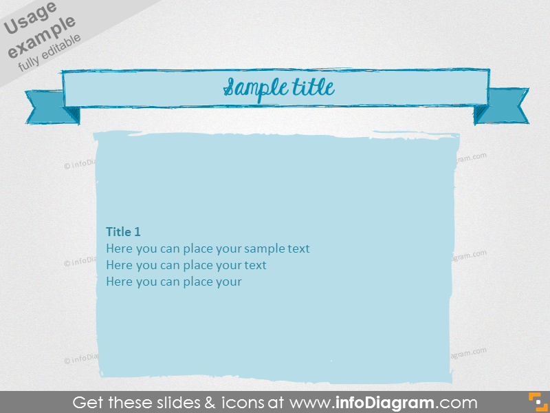 Example of the text slide with filling labels 