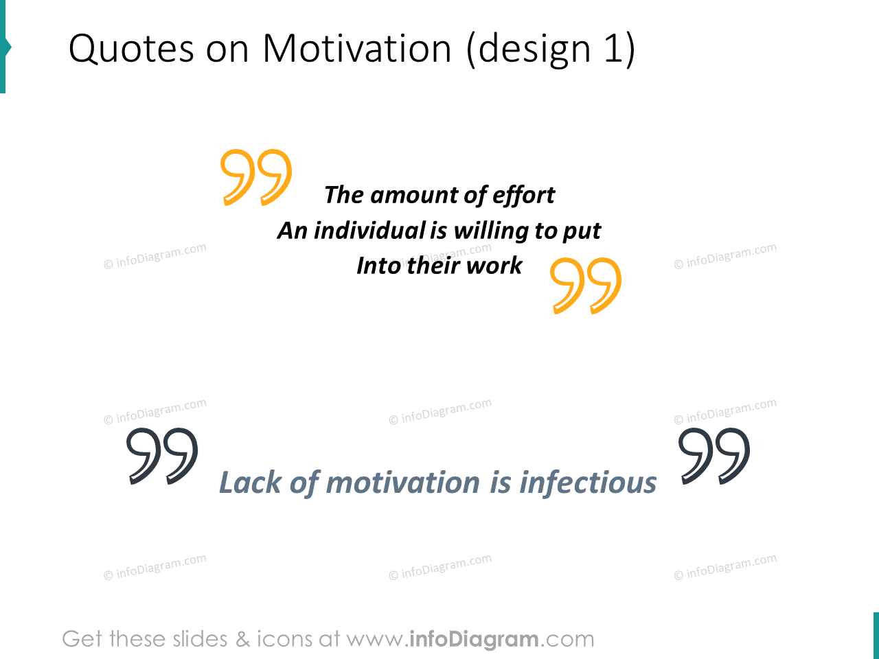 citation de motivation icônes guillemets clipart ppt