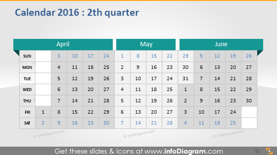 Quarter school calendar 2016 slide