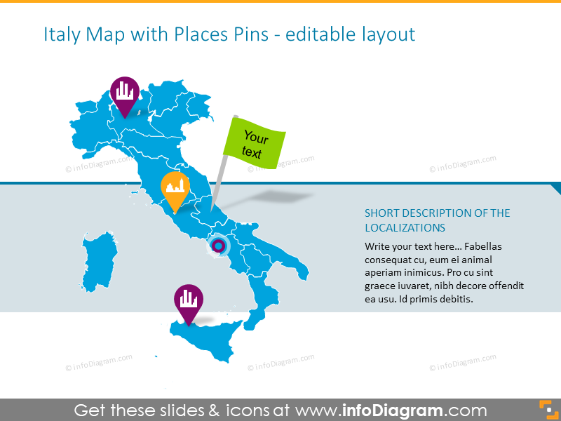 Italia lugares pines mapa