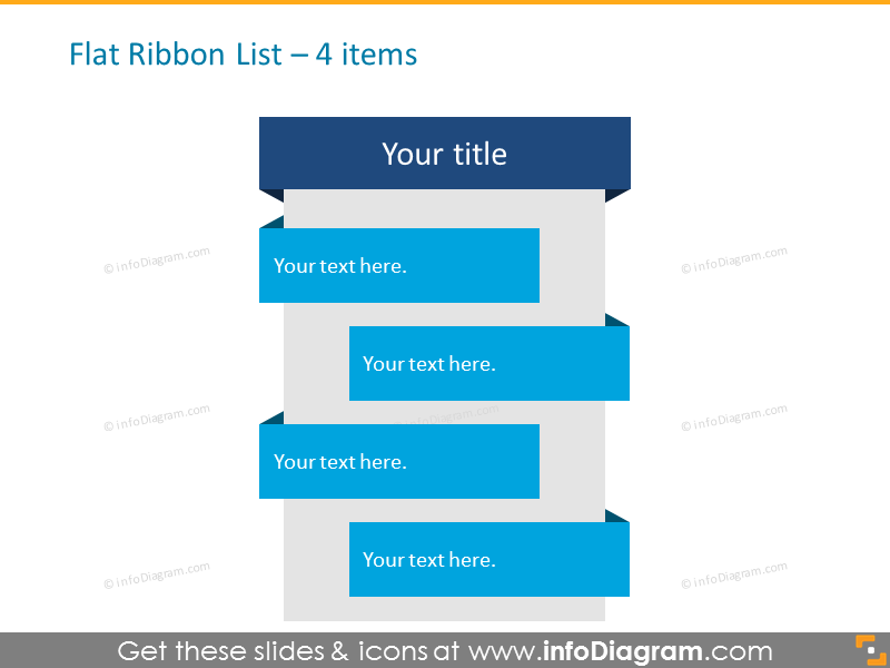 Liste à ruban plat pour placer 4 éléments