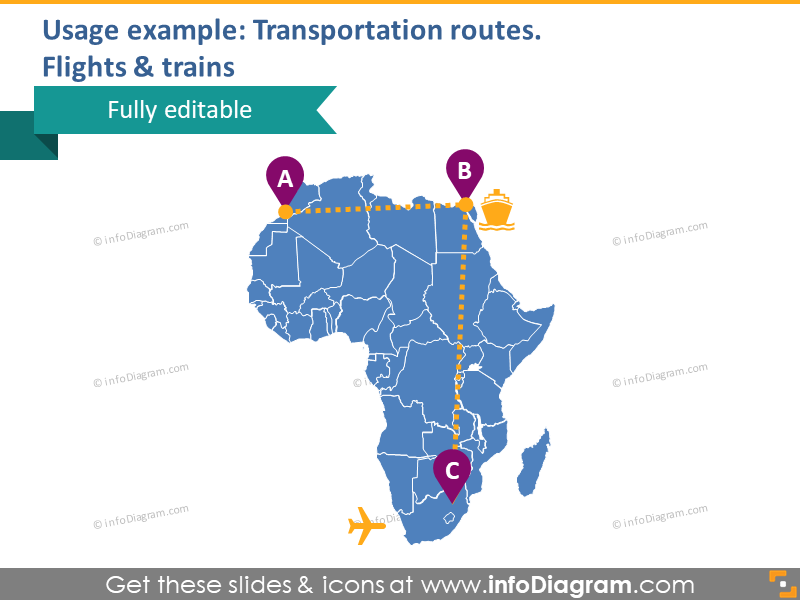 Production Africa Distribution Symbol Ghana Factory PPT clip art