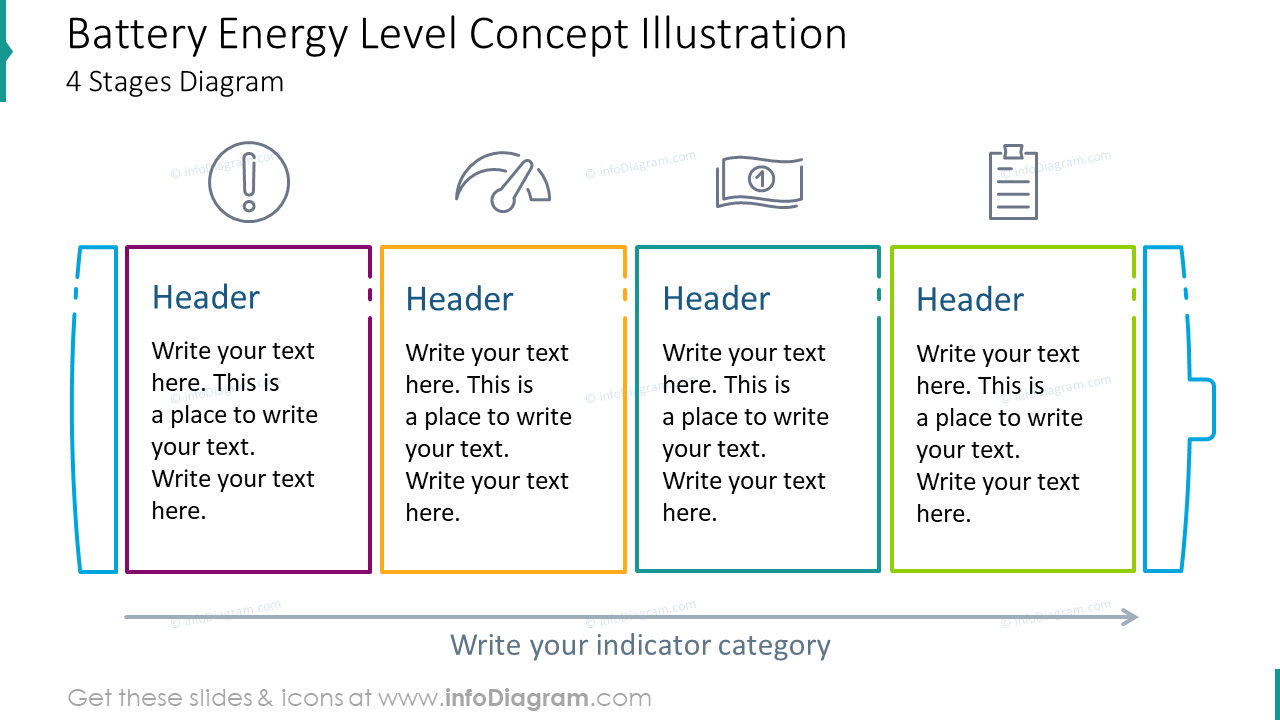 Battery Energy Level Illustration PPT Template