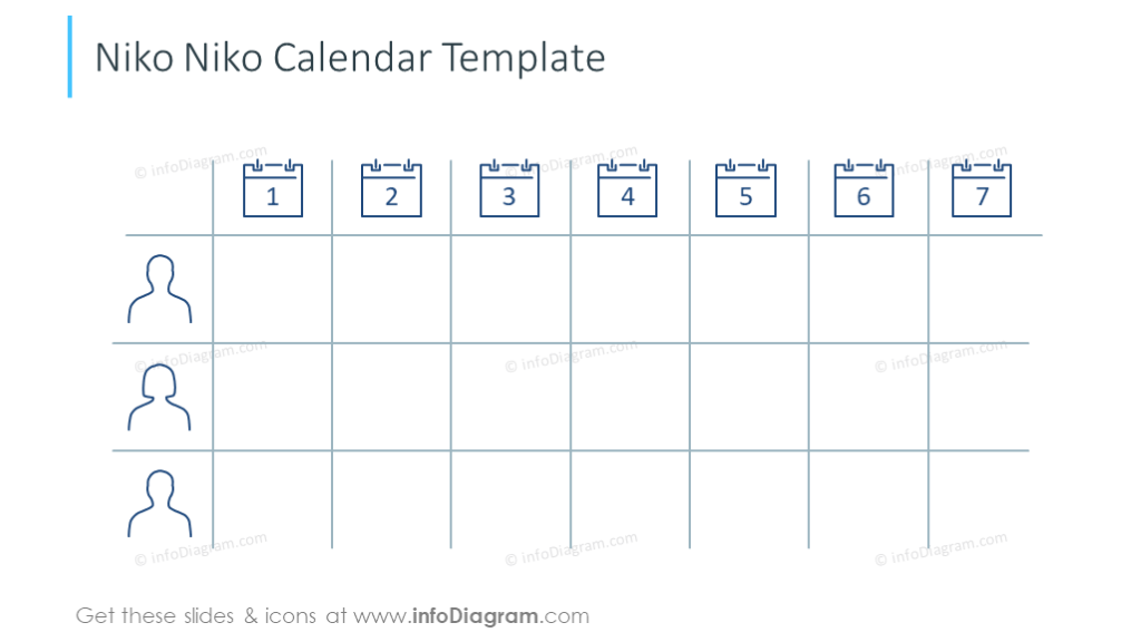 Niko-Niko Calendar Template | Blank Team Mood Board Slide