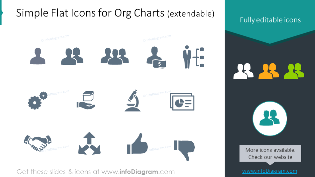 Beispiel des flachen Icon-Sets