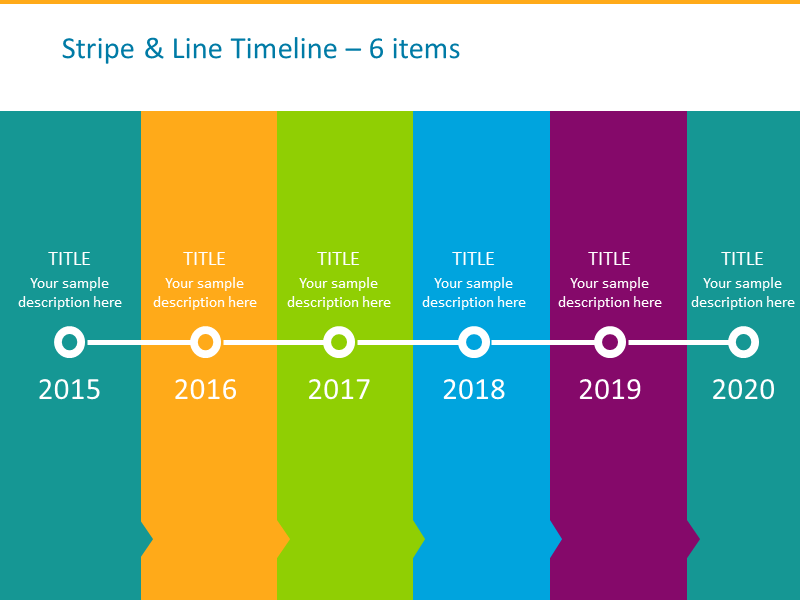 vertical timeline template colorful