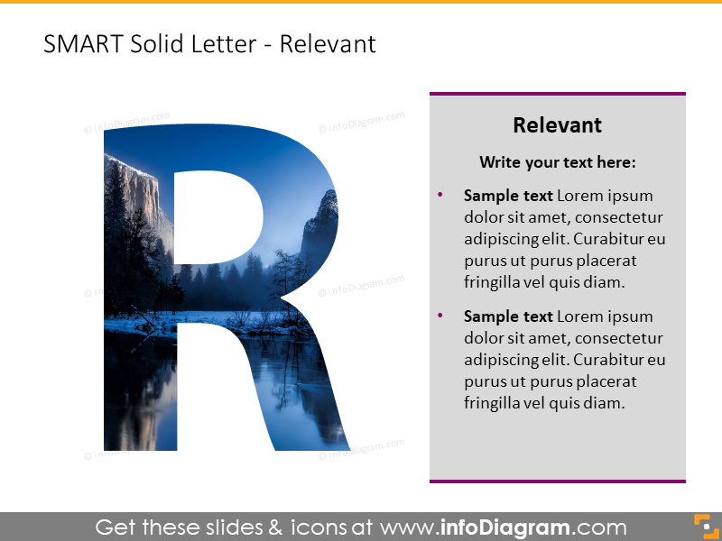 modelo de metas SMART (diagramas PPT)