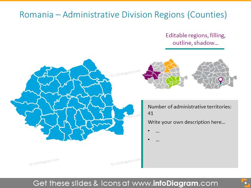 Romania Administrative Division Regions