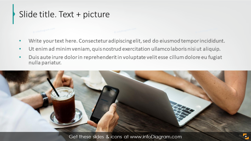 Diapositiva de texto con imagen horizontal