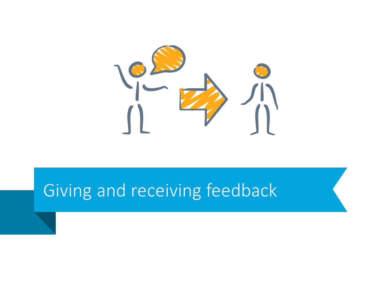 Giving receiving feedback powerpoint slide stripe