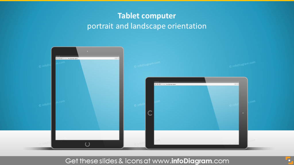 Tablet-Display-Bildschirmfoto PowerPoint Clipart