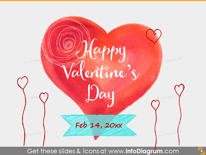 Joyeuse Saint-Valentin Clipart PowerPoint Sketch