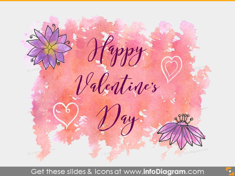 Happy Valentines Day Doodle Heart PowerPoint icons
