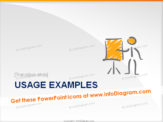 Trainer Toolbox Kritzelei Flipchart-Icon Übergangsfolie