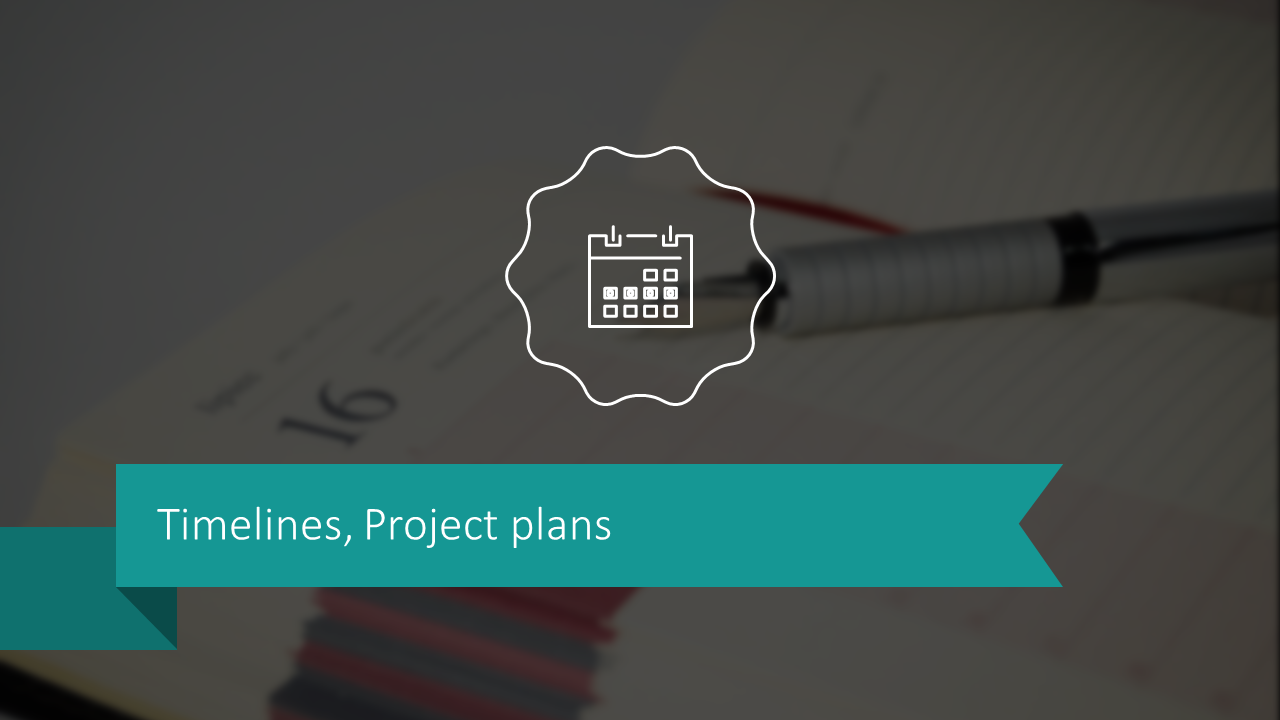 Cronogramas, Planos de projeto