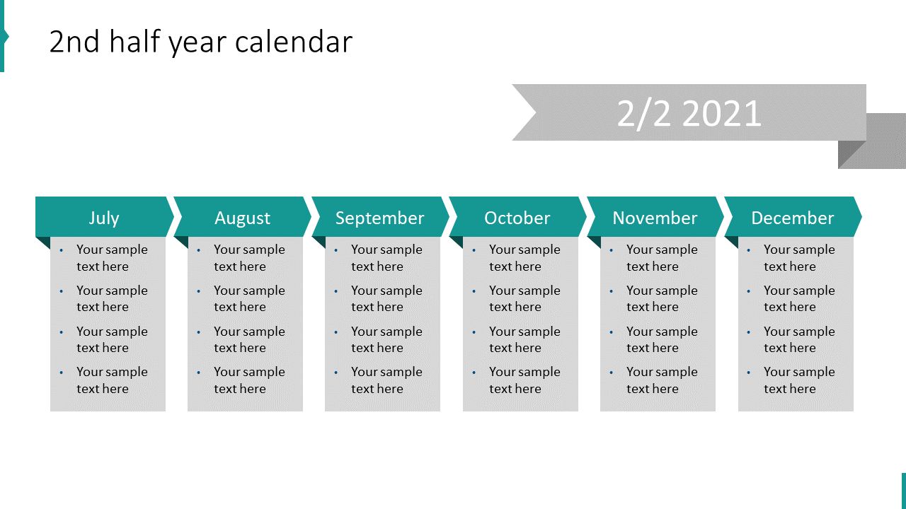 calendário do segundo semestre