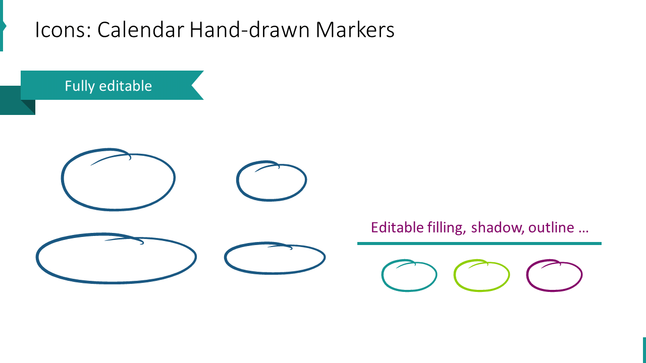 Icons: Calendar Hand-drawn Markers