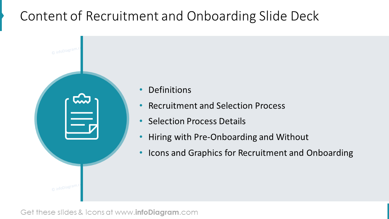Content of Recruitment and Onboarding Slide Deck