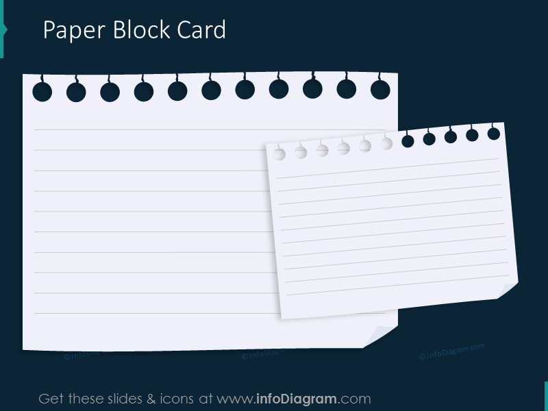 Image de carte en bloc de papier avec fond transparent pptx