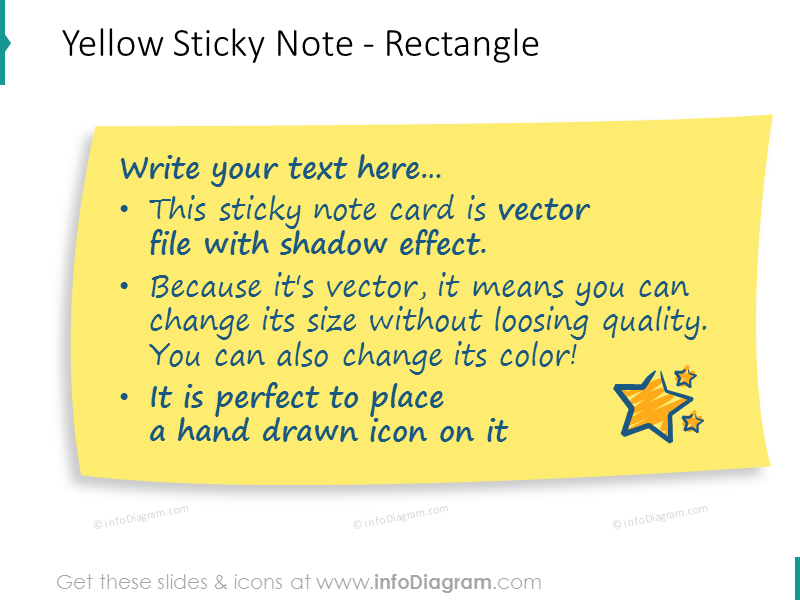 carte post-it jaune rectangle image transparente pour ppt