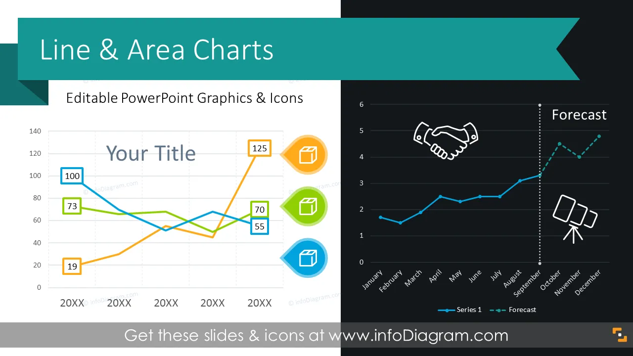 Line Chart Data-driven Graphics (PPT Template) preview 1