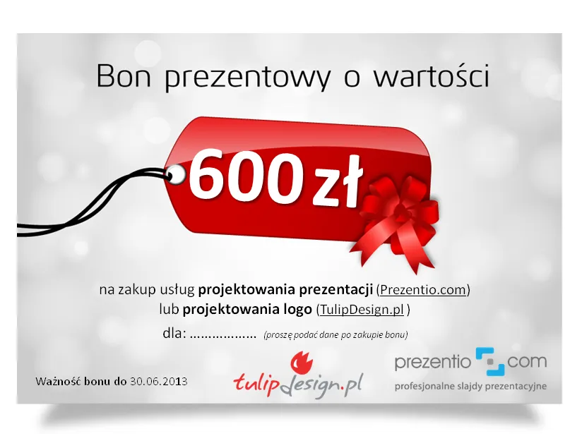 Bon prezentowy 600 zł na usługi projektowania slajdów preview 1