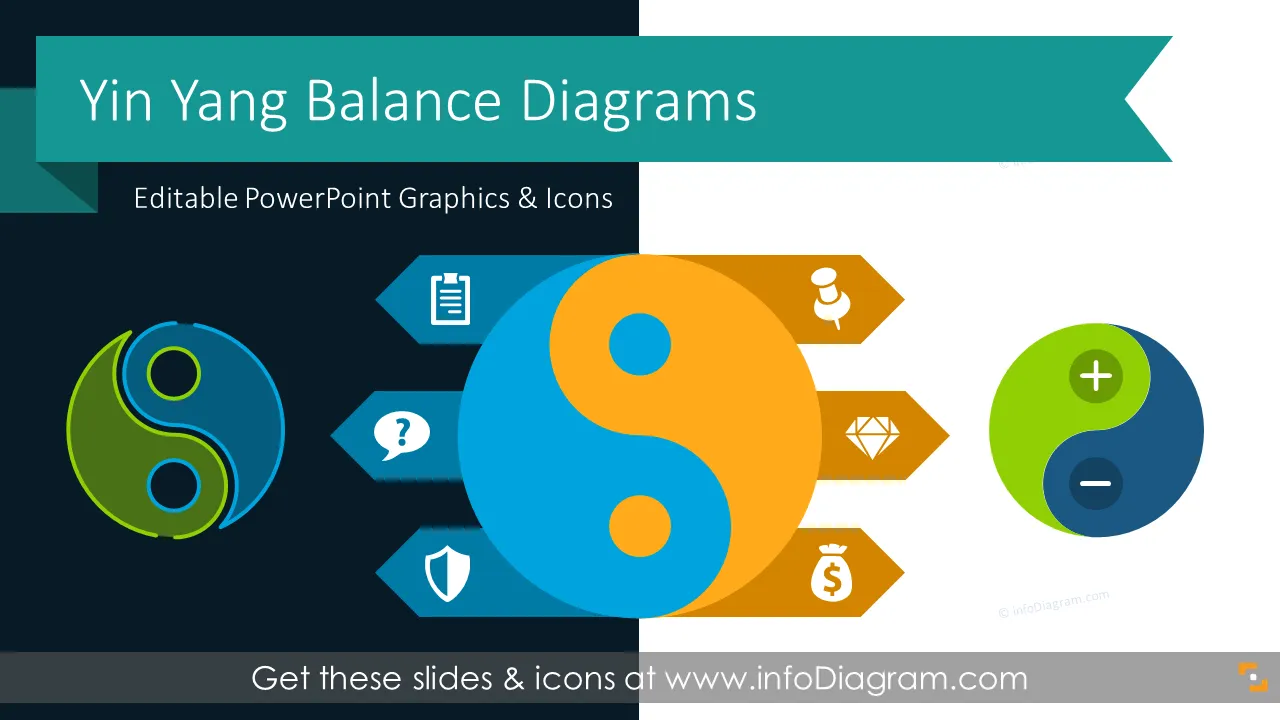 Yin Yang Balance Diagrams (PPT Template) preview 1