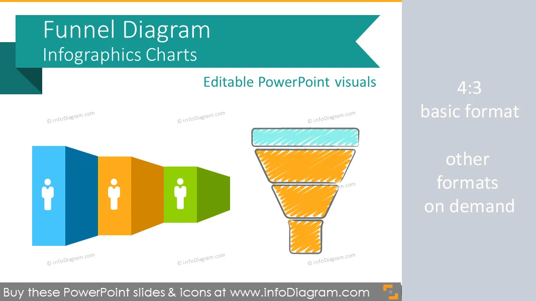 Diagramme de pipeline d'infographies (formes PPT) preview 1