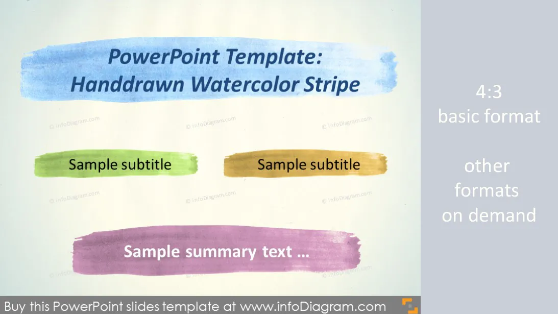 Modèle PowerPoint aquarelle dessiné à la main preview 1