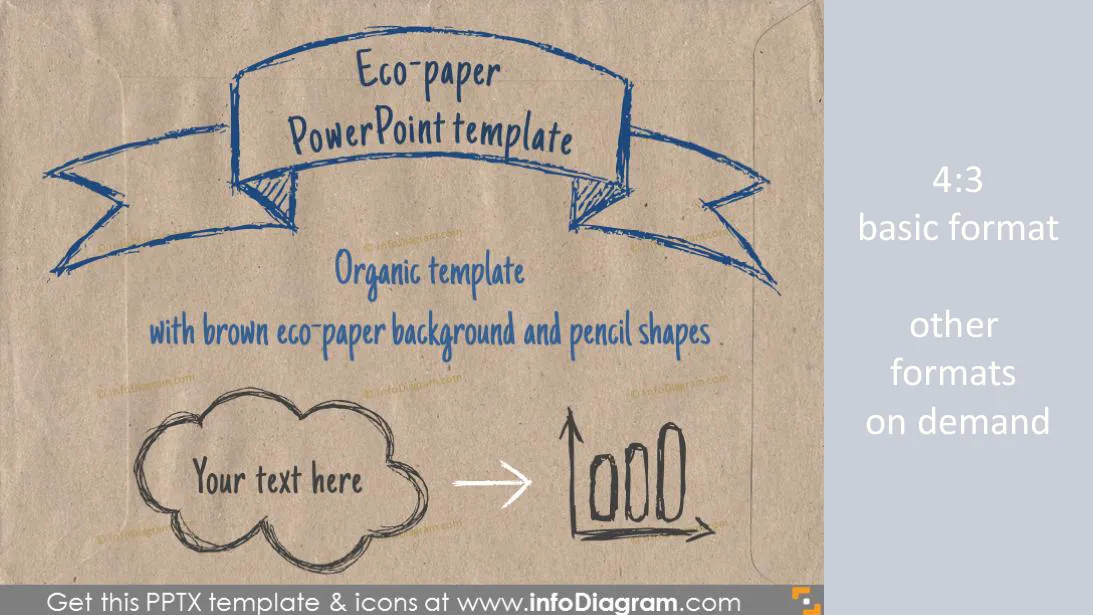 Braune Eco-Papier PowerPoint-Vorlage PPTX preview 1