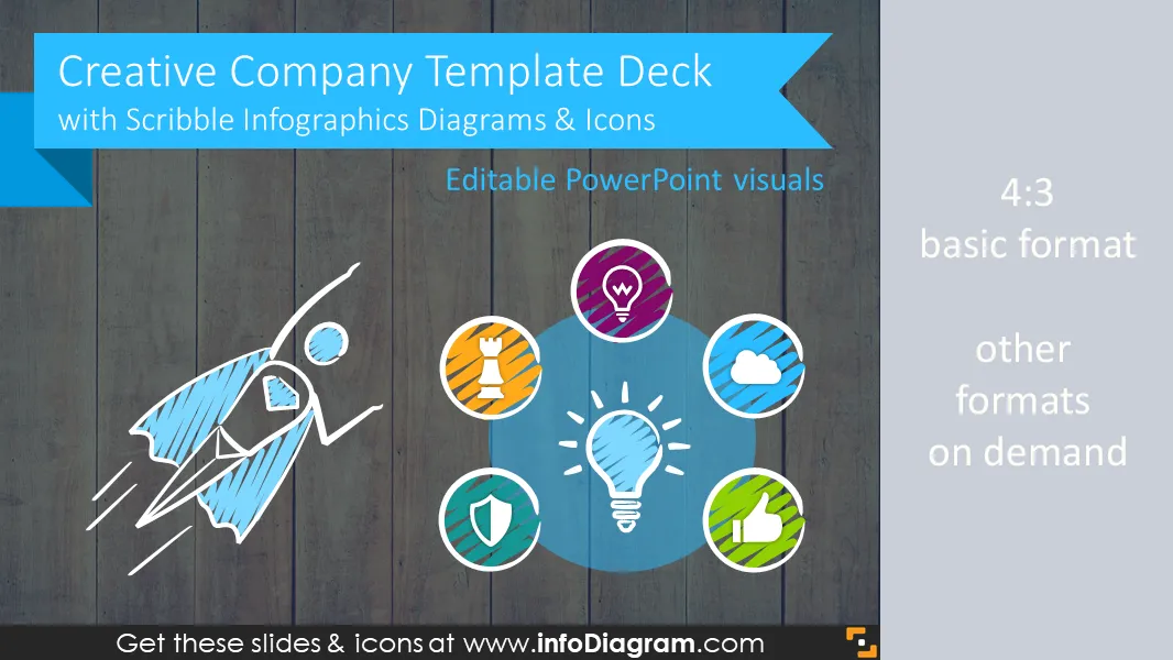 Creative Company Presentation Deck (Scribble PPTX Template) preview 1