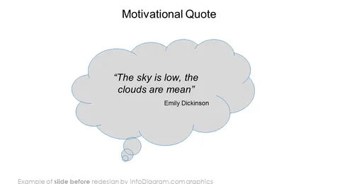 motivational quote slide before redesign in powerpoint by infodiagram
