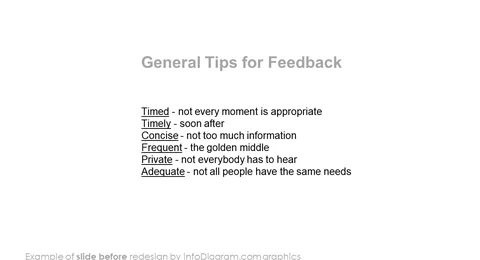 general tips for feedback slide before redesign in powerpoint