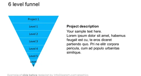 Flat Infographic Funnel Template Slide before redesign
