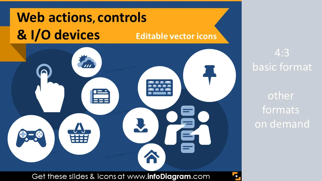 IT-Icons Website-Aktionen Inhaltssteuerungen (flache PPT Cliparts) preview 1