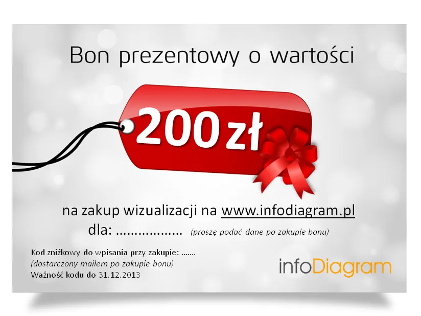 Bon prezentowy 200 zł na zakup pakietów infoDiagram preview 1