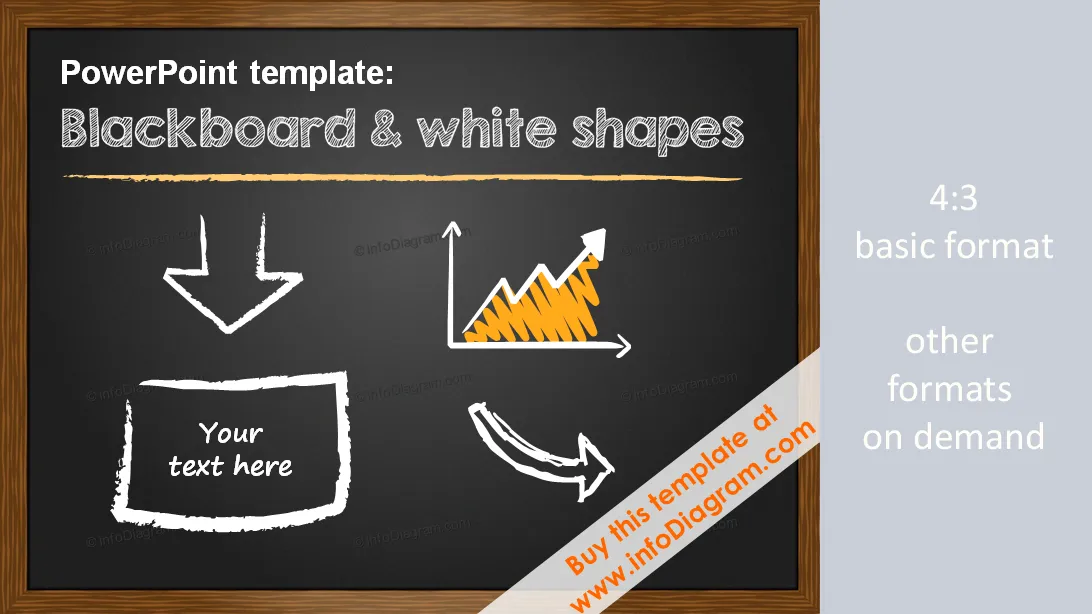 Modelo de PowerPoint Blackboard Carvão preview 1