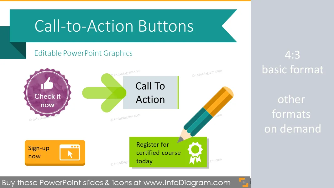  Call to Action Buttons (PPT graphics) preview 1