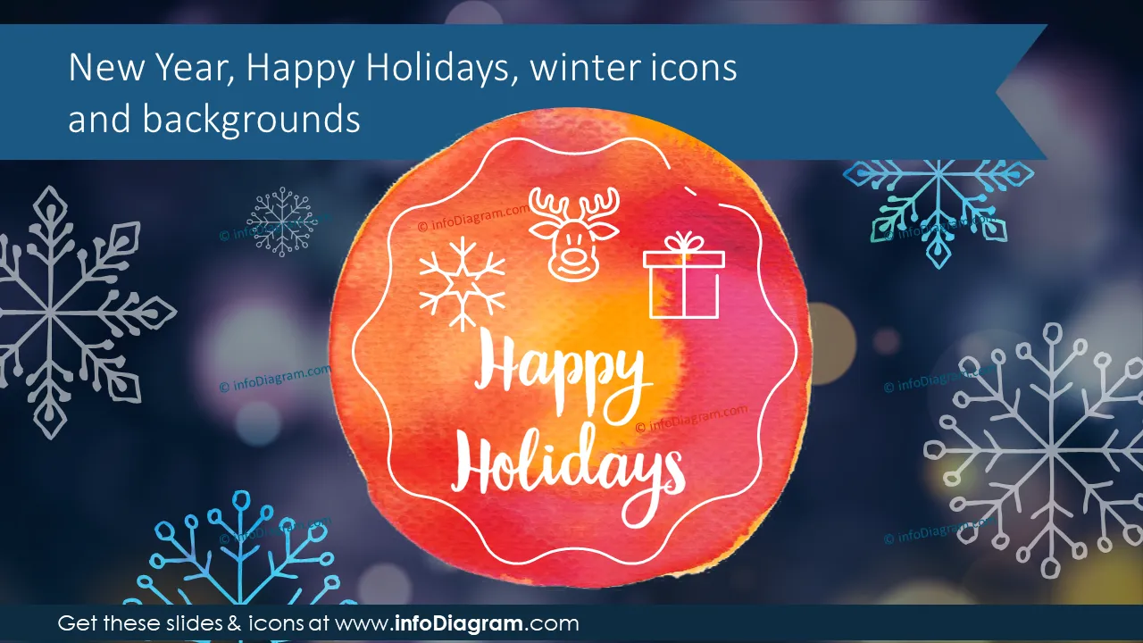 Winter Holidays graphics (PPT icons) preview 1