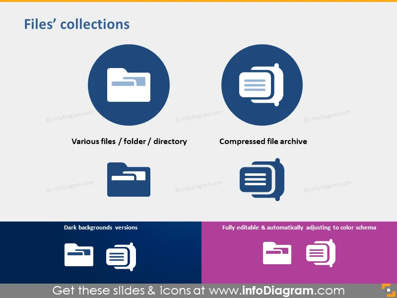 IT icons File Types, Media, Web, Communication (flat PPT clipart) preview 3