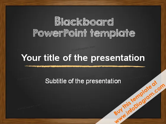 Modelo de PowerPoint Blackboard Carvão preview 2