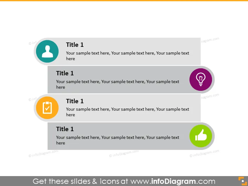 Infographies, diagrammes et symboles - clipart PPT plat preview 3