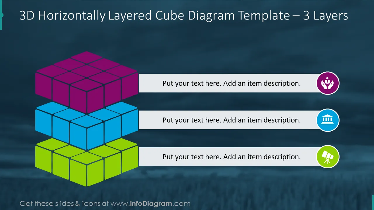 3D Cube Box Diagram (PPT Template) preview 3